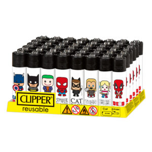 Encendedores-Clipper-Art-Heroes-Babies-Blanco